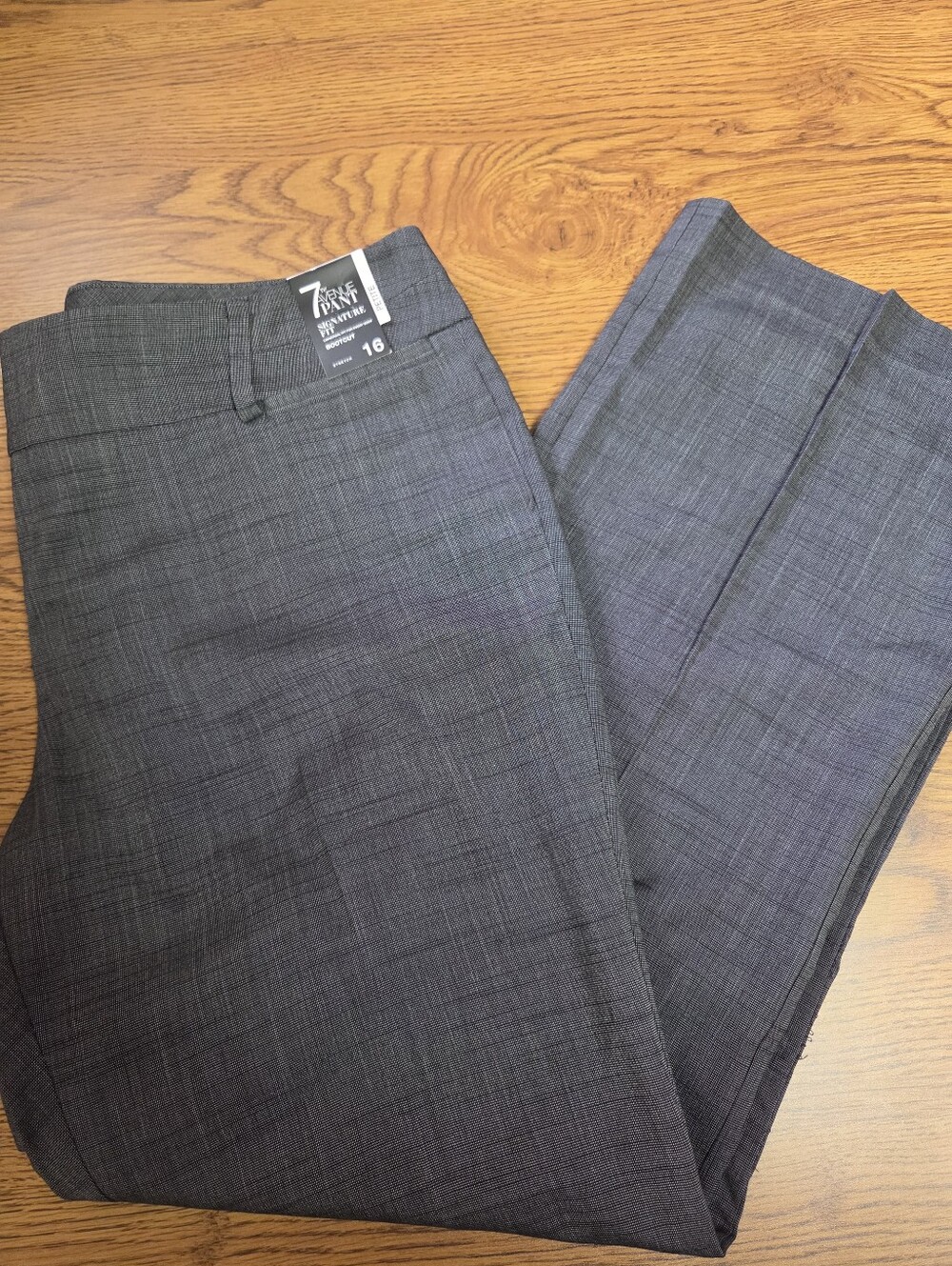 NWT  Bootcut New York & Co. Black/gray Plaid Dress Pants Size 16P